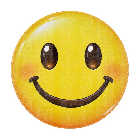Colorful Happy Smile Emoji Pattern カッティングボード (正面)