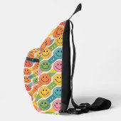Colorful Happy Smile Emoji Pattern スリングバッグ (右)