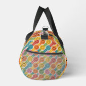 Colorful Happy Smile Emoji Pattern ダッフルバッグ (右)