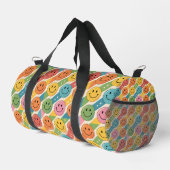 Colorful Happy Smile Emoji Pattern ダッフルバッグ (右コーナー)