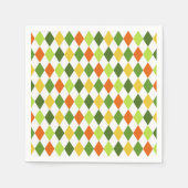 Colorful Harlequin Diamonds Irish St Patricks Day スタンダードカクテルナプキン (正面)