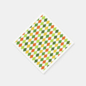 Colorful Harlequin Diamonds Irish St Patricks Day スタンダードカクテルナプキン (角)