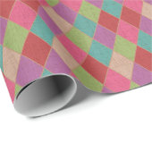 Colorful Harlequin Diamonds Wrapping Paper  ラッピングペーパー (ロールコーナー)