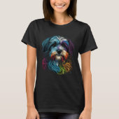Colorful Havanese Face Painting  Animals Dog Tシャツ (正面)