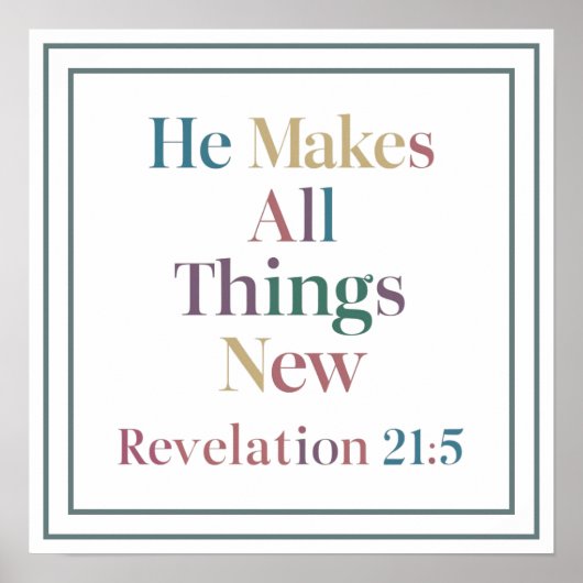 Colorful He Makes All Things New Revelation 21 5 ポスター (正面)
