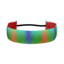 Colorful headband featuring a vibrant rainbow 