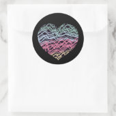 Colorful Heart Motif ラウンドシール (バッグ)