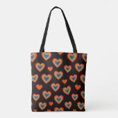 Colorful Heart Pattern トートバッグ (裏面)