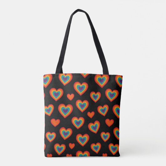 Colorful Heart Pattern トートバッグ (裏面)