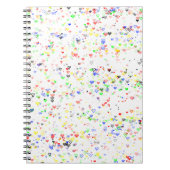 Colorful Hearts Pattern Notebook ノートブック (正面)