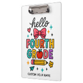 Colorful Hello Fourth Grade クリップボード (左)