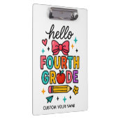 Colorful Hello Fourth Grade クリップボード (右)