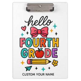 Colorful Hello Fourth Grade クリップボード