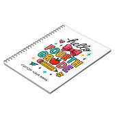 Colorful Hello Fourth Grade ノートブック (左側)