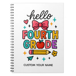 Colorful Hello Fourth Grade ノートブック