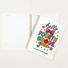 Colorful Hello Fourth Grade プランナー手帳