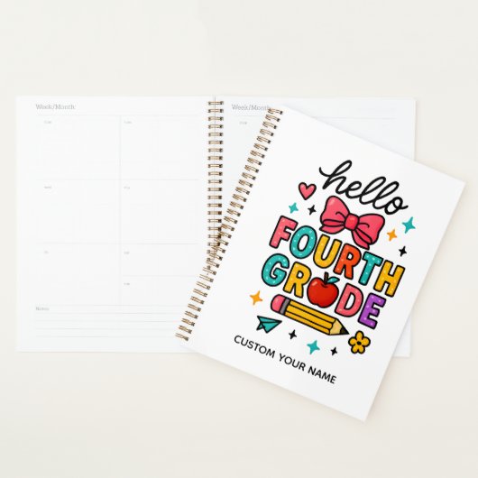 Colorful Hello Fourth Grade プランナー手帳 (ディスプレー)