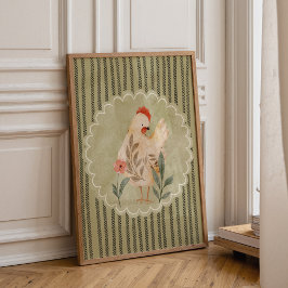 Colorful Hen Nursery Wall Art ポスター