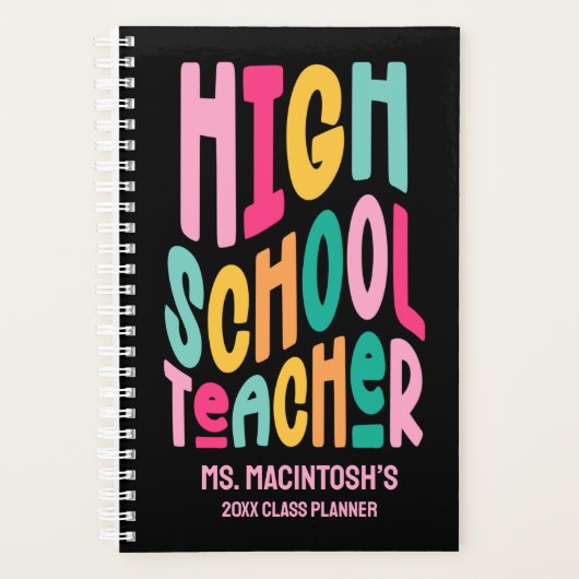 Colorful High School Teacher Class プランナー手帳 (正面)