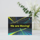 Colorful High Tech Lights Change of Address ポストカード (スタンド正面)