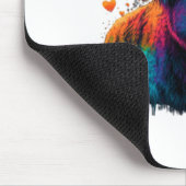 Colorful Highland Cow Valentines Day Farm Cow  マウスパッド (コーナー)