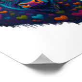 Colorful Highland Cow Valentines Day Farm Cow 2  ポスター (角)