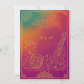 Colorful Hindu Sangeet Mandala & music instruments 招待状 (裏面)