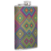 Colorful hip flask with a vibrant geometric  フラスク (右)