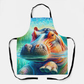 Colorful Hippo  エプロン (正面)