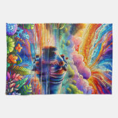 Colorful Hippo  キッチンタオル (横)