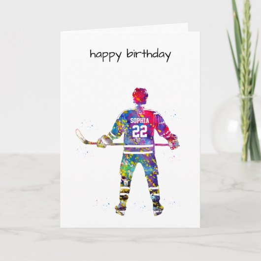 Colorful Hockey Player カード (正面)