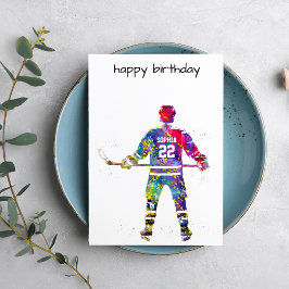 Colorful Hockey Player カード