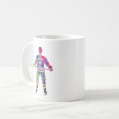 Colorful Hockey Player コーヒーマグカップ (正面左)