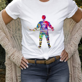 Colorful Hockey Player Tシャツ