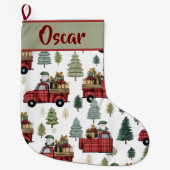 Colorful Holiday Pattern | Christmas Stocking ラージクリスマスストッキング (正面)