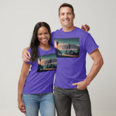 Colorful Hollywood Hills Vibrant Urban Landscape f Tシャツ (ユニセックス)