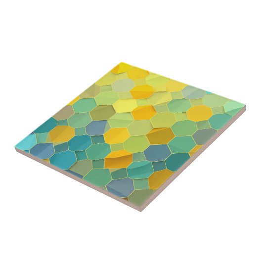 Colorful Honeycomb Geometric Pattern タイル (側面)