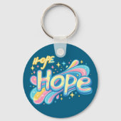 Colorful Hope Graffiti - Y2K Sparkle Aesthetic キーホルダー (正面)