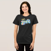 Colorful Hope Graffiti - Y2K Sparkle Aesthetic トライブレンドＴシャツ (正面全面)