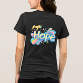 Colorful Hope Graffiti - Y2K Sparkle Aesthetic トライブレンドＴシャツ (裏面)