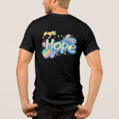Colorful Hope Graffiti - Y2K Sparkle Aesthetic トライブレンドＴシャツ (裏面)