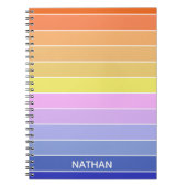 Colorful Horizontal Stripes Personalised ノートブック (正面)