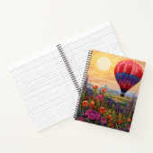 Colorful Hot Air Balloon Wildflower sunset ノートブック (内部)