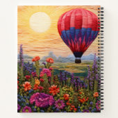 Colorful Hot Air Balloon Wildflower sunset ノートブック (裏面)