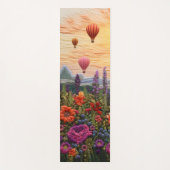 Colorful Hot Air Balloon Wildflower sunset ヨガマット (正面)