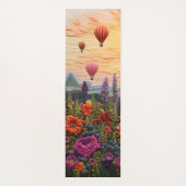 Colorful Hot Air Balloon Wildflower sunset ヨガマット (裏面)