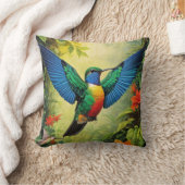 Colorful Hummingbird クッション (ブランケット)