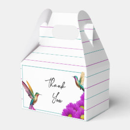 Colorful Hummingbirds Purple Daisies Wedding フェイバーボックス