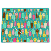 Colorful Ice Cream Pattern ラージペーパーバッグ (正面)