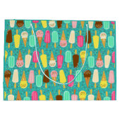 Colorful Ice Cream Pattern ラージペーパーバッグ (裏面)